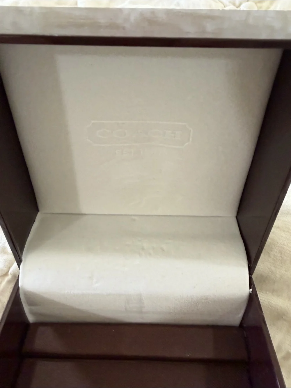Coach Daphne Stainless Steel Rectangular Tank Watch with Original Box